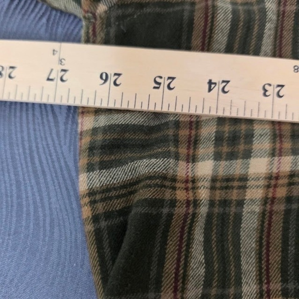 G.H. Bass & Co. Flannel Shirt Mens XXL Green Plaid Excellent Long Sleeve Cotton - Picture 5 of 8